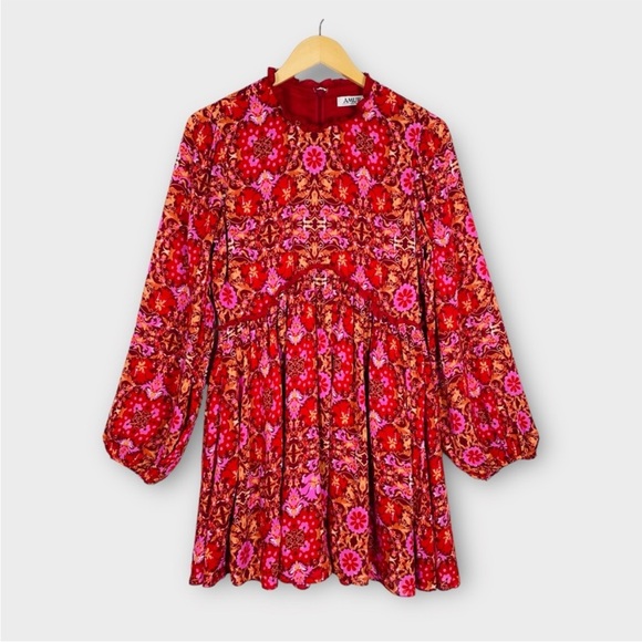 AMUR Codi Rosewood Kaleidoscope Paisley Floral dress - Picture 4 of 10